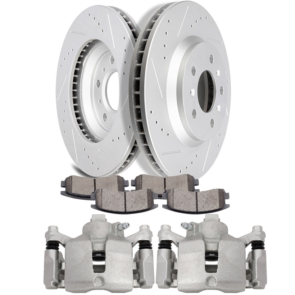 Rear Brake Calipers And Brake Rotors Ceramic Pad For 2008-2009 Buick LaCrosse
