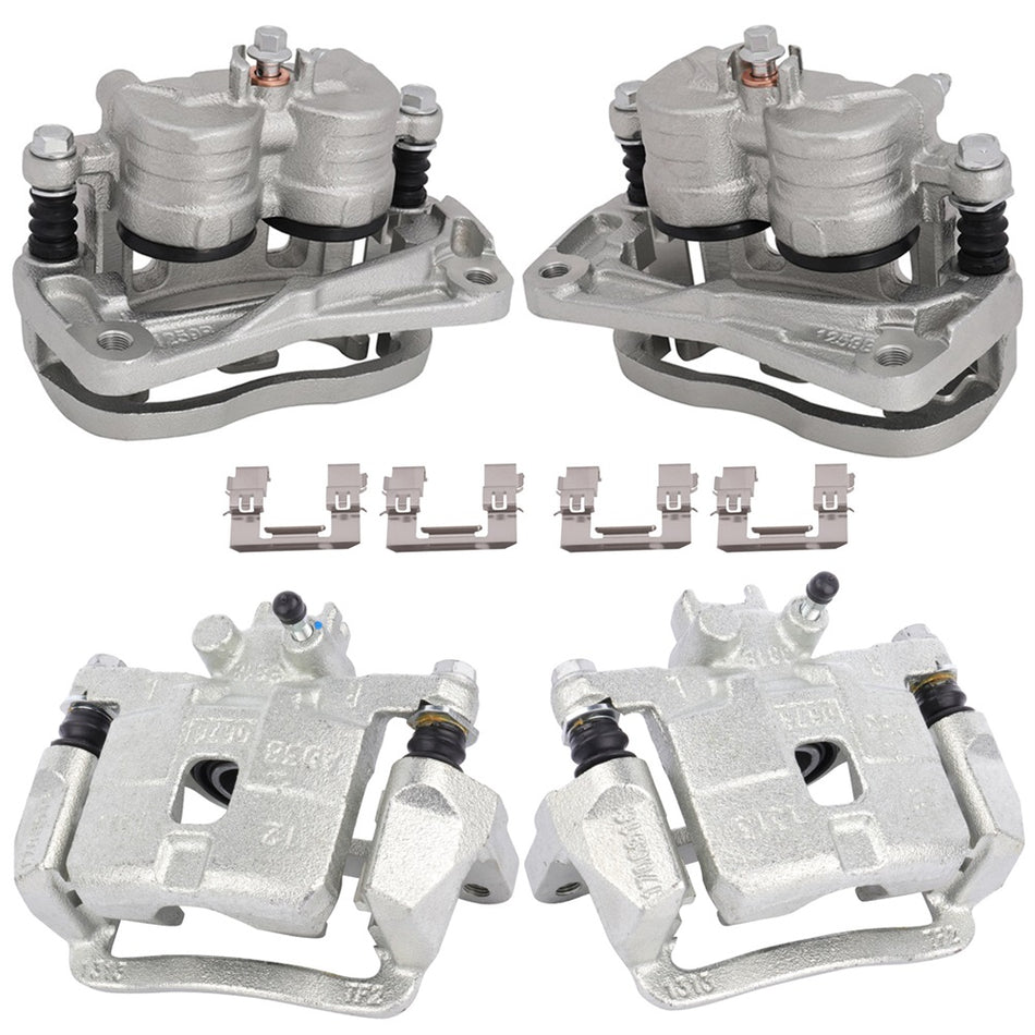 Front and Rear Brake Calipers Kit For 2004 2005 2006 2007 Subaru Impreza