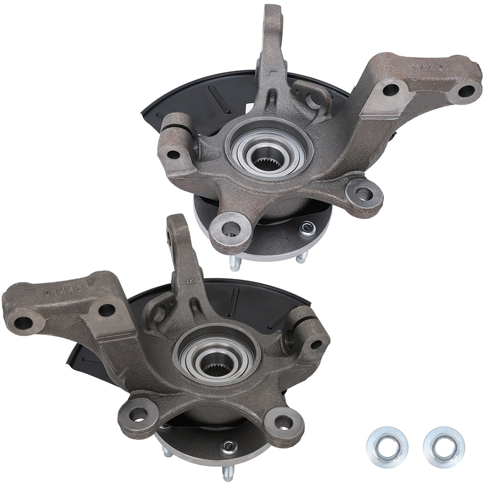 2 Pcs Wheel Hub Bearing Knuckle Assembly Front For Ford Escape Tribute Mariner