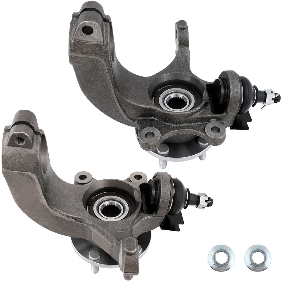 2 Pcs Of Wheel Bearings Hub Knuckle Assembly Front Fits Ford Transit Connect