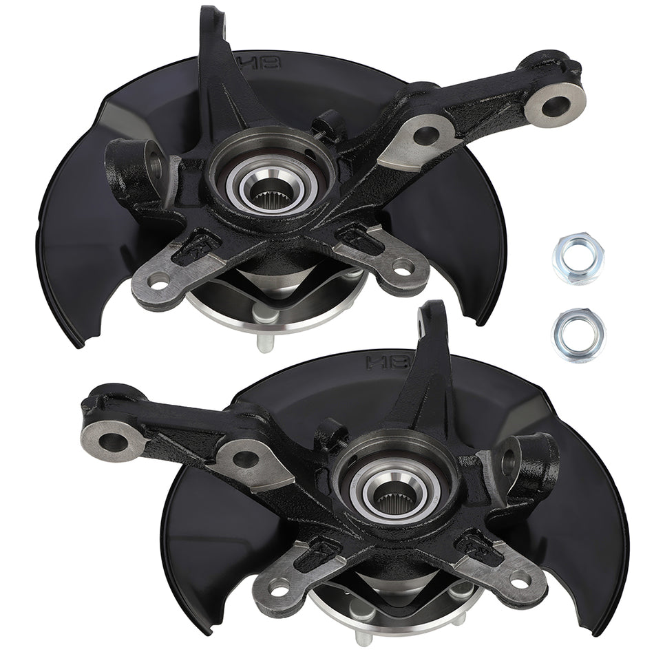 2 X Front Wheel Hub Bearings And Knuckle Assembly Fits Honda Civic 2006-2011