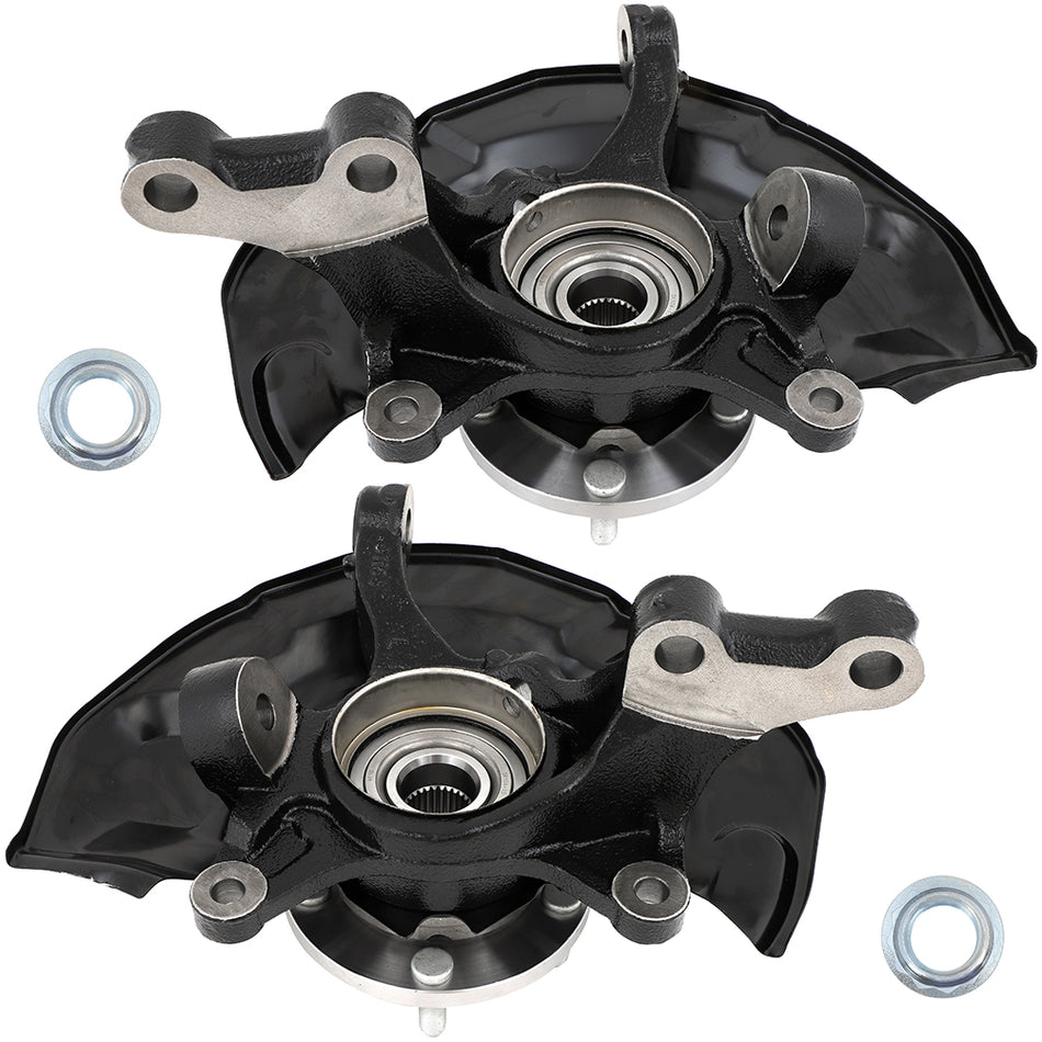 Pair Front Wheel Bearings Hub Knuckle Assembly Fits Toyota Avalon 05-2011 5 Lug