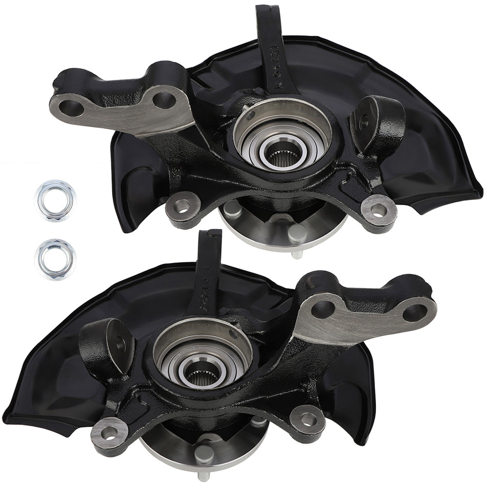 2x Front Wheel Hub Bearing And Knuckle Assembly Fits Toyota Sienna 2004-2010 Awd