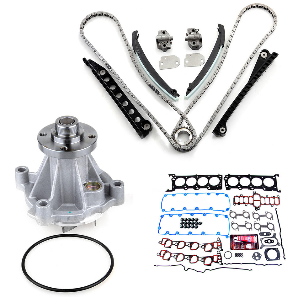 Timing Chain Kit Head Gasket Set Water Pump For Ford F-250 F-350 Super Duty 5.4L 839911