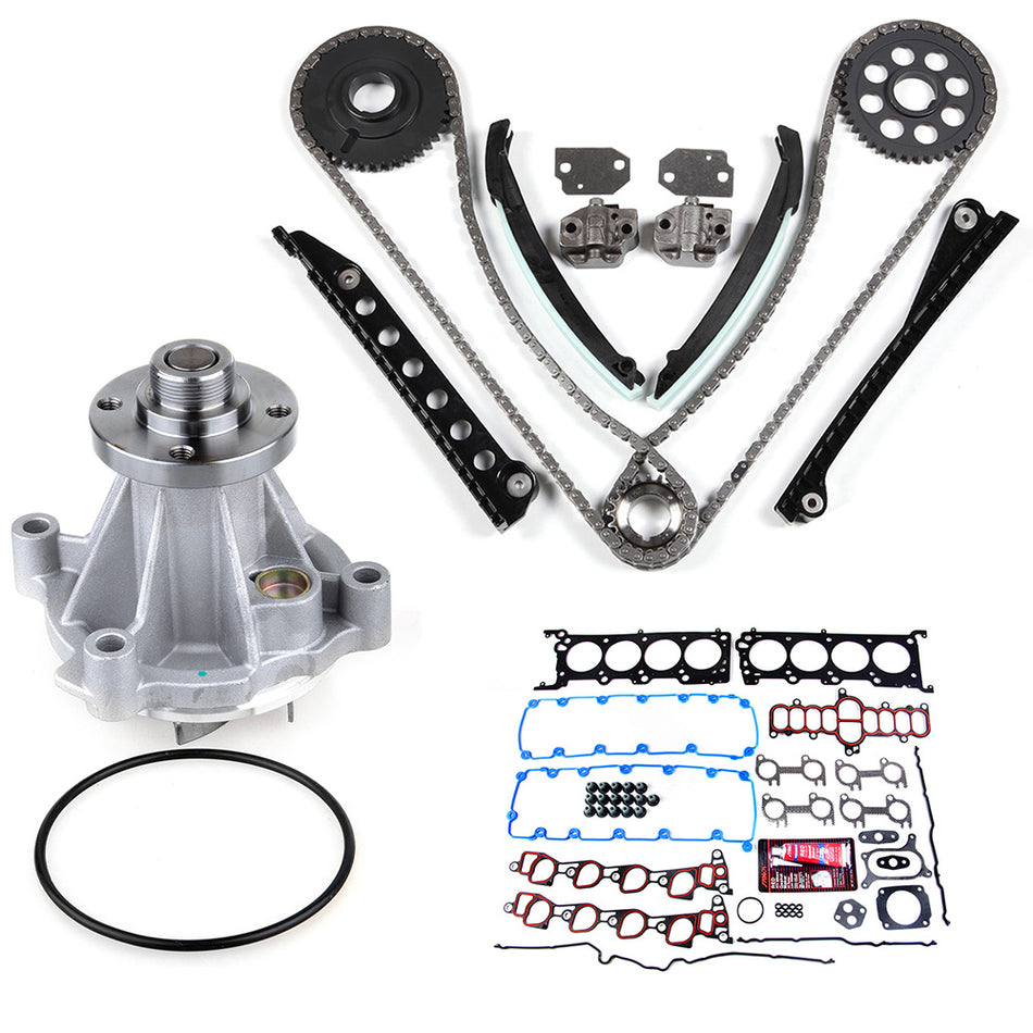 Timing Chain Kit Water Pump Cover Gasket For Ford E150 F150 F250 5.4L 839913