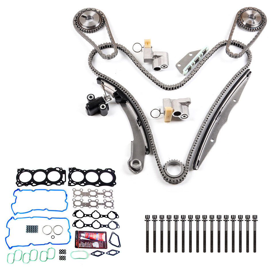 05-09 Nissan Frontier Pathfinder 4.0L Head Gasket Bolts Set Timing Chain Kit 839934