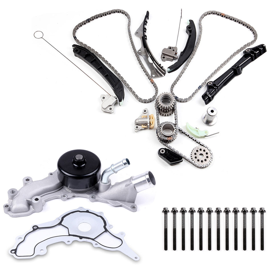 11-13 Jeep Grand Cherokee 3.6L Timing Chain Kit Water Pump Head Bolts Set 839960
