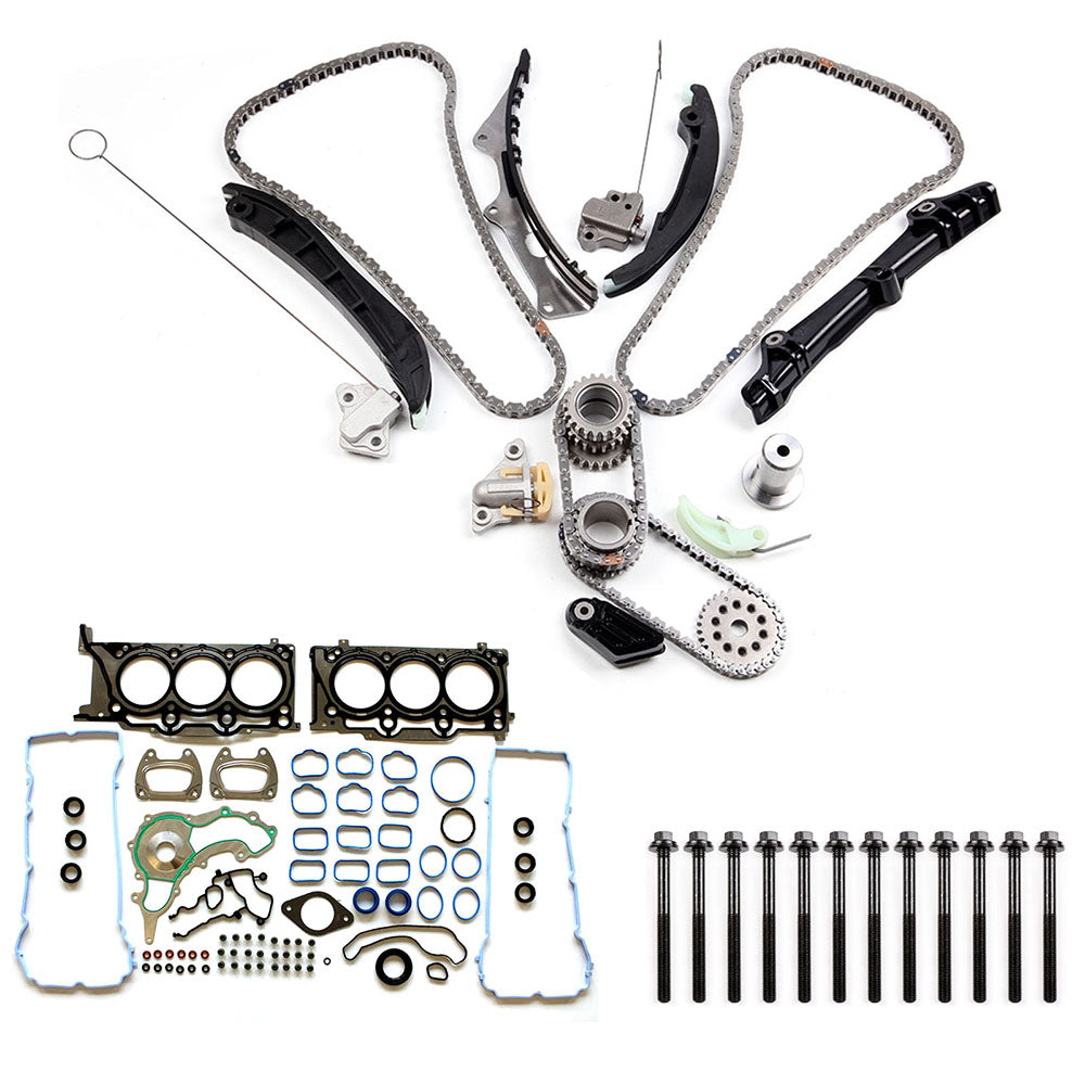 Head Gasket Bolts Set Timing Chain Kit For 11-15 Dodge Journey 3.6L 839961 Only for Auto