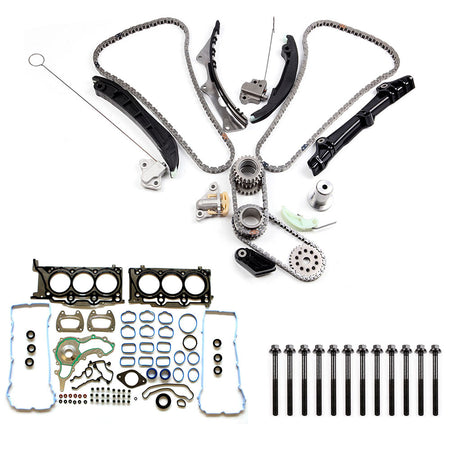 Head Gasket Bolts Set Timing Chain Kit For 11-15 Dodge Journey 3.6L 839961 Only for Auto