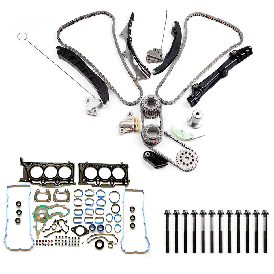 Head Gasket Bolts Set Timing Chain Kit For 11-15 Dodge Journey 3.6L 839961 Only for Auto