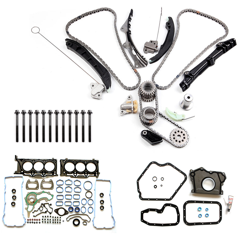 Full Gasket Bolts Set Timing Chain Kit For 12-15 Jeep Wrangler 3.6L 839965