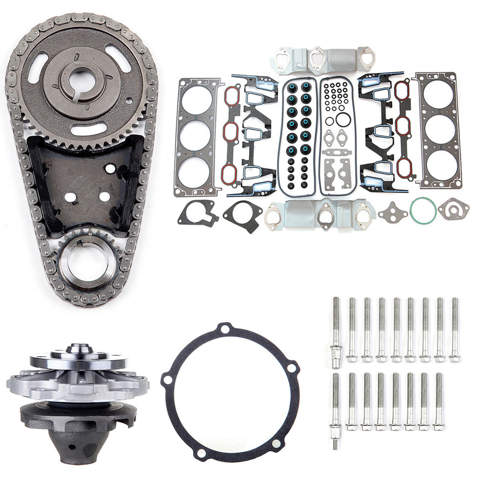 Timing Chain Kit Water Pump Head Gasket Set For 00-05 Pontiac Chevrolet 3.4L 839976