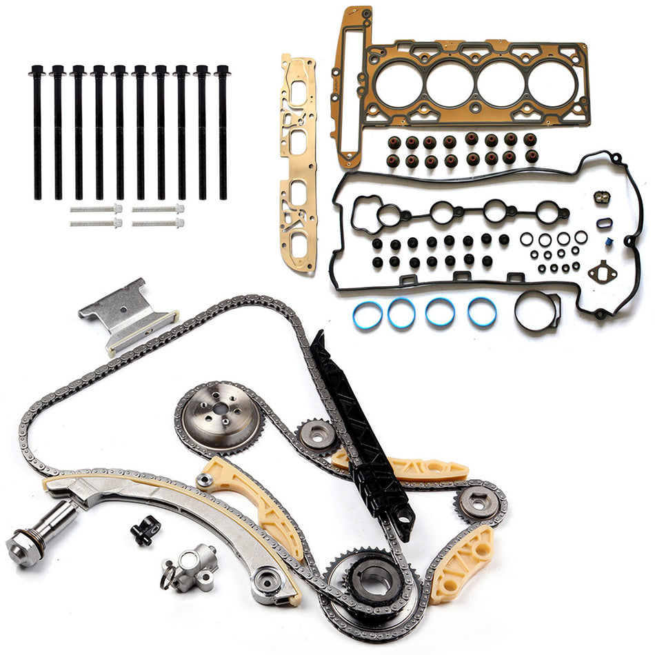 2009-2010 Chevrolet Cobalt 2.2L Head Gasket Bolts Set and Timing Chain Kit 839981
