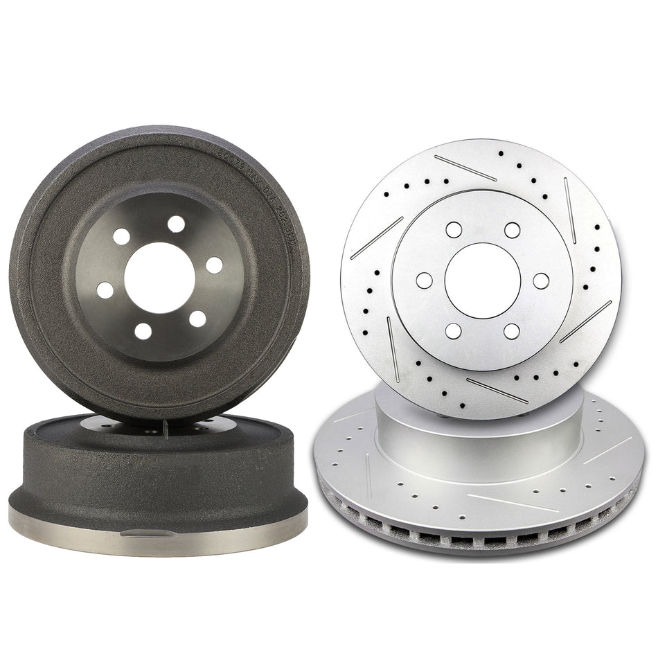 For 1998-2002 Dodge Durango Front Disc Brake Rotors & Rear Brake Drums