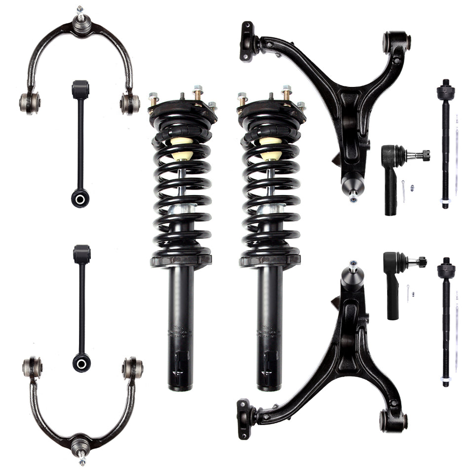 For 2005-2010 Jeep Grand Cherokee Front Strut Control Arm Tie Rod Suspension Kit
