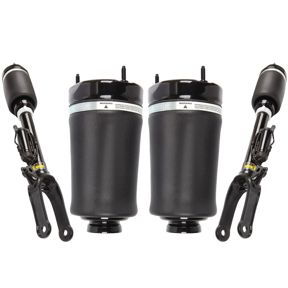 4PCS Front Air Suspension Shock Strut + Springs For Mercedes GL320 GL450 ADS