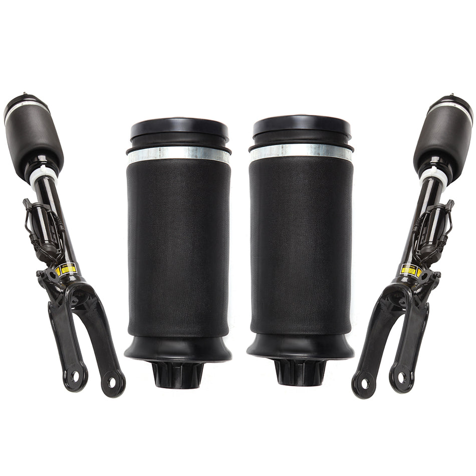 4PCS Front Suspension Shock Strut + Rear Air Spring For Mercedes ML320 ML350 450