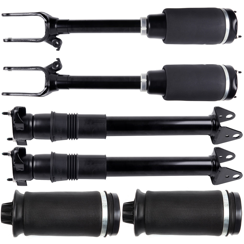6PCS Front Rear Air Suspension Shock Rear Spring For Mercedes ML320 GL350 GL450