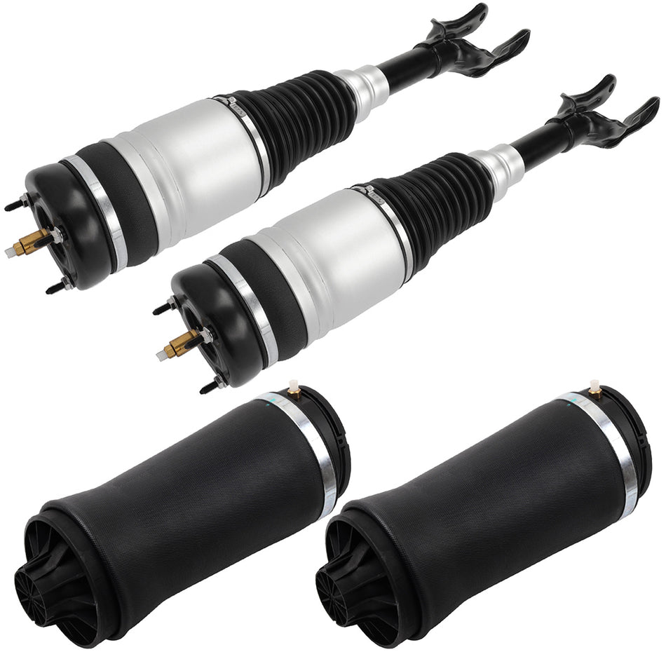 4PC Front + Rear Air Suspension Shock For Jeep Grand Cherokee WK2 2011-2016