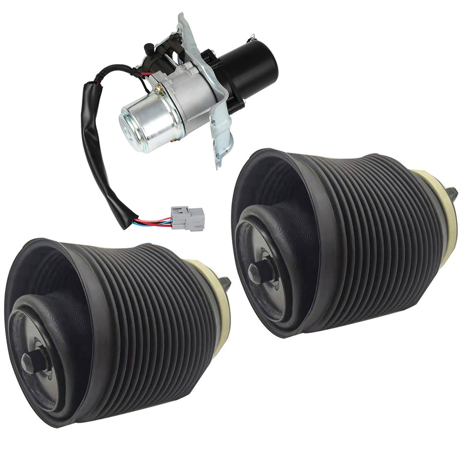 Rear Pair Air Suspension Spring Bag Air Compressor For Toyota Sequoia 2005-2007
