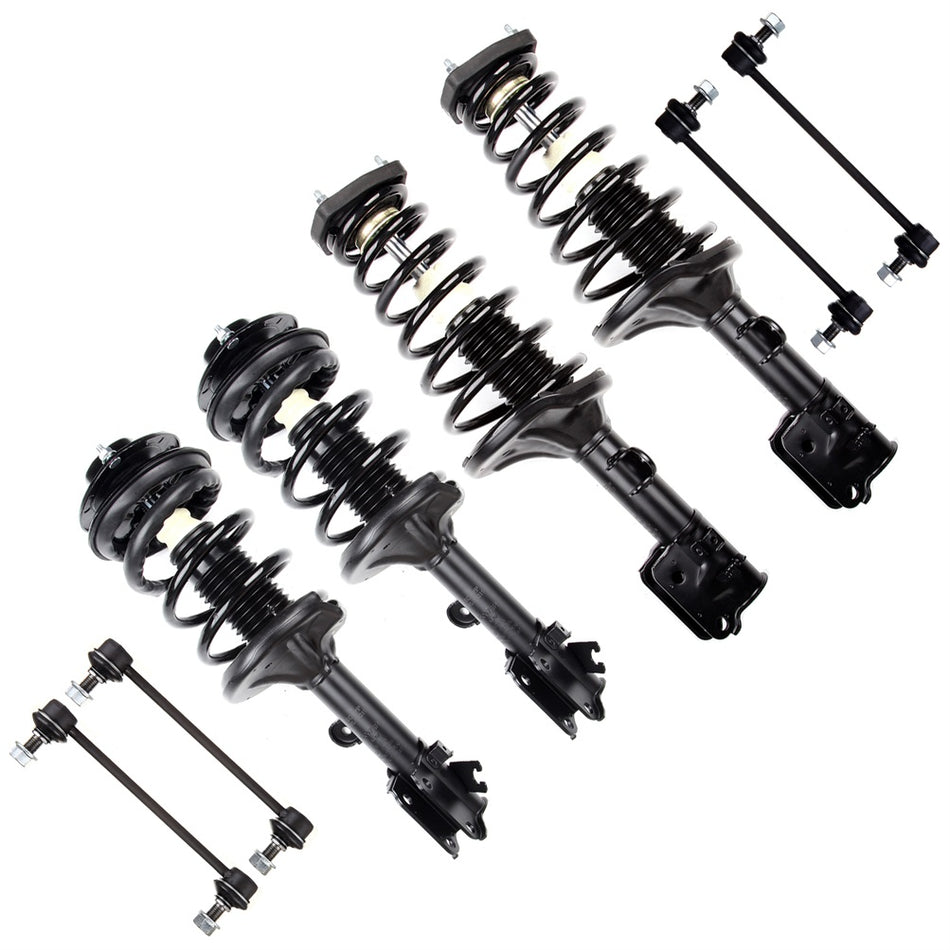 Front Rear Struts withSpring Sway Bar Links For Tucson Kia Sportage 2005-2008 2009