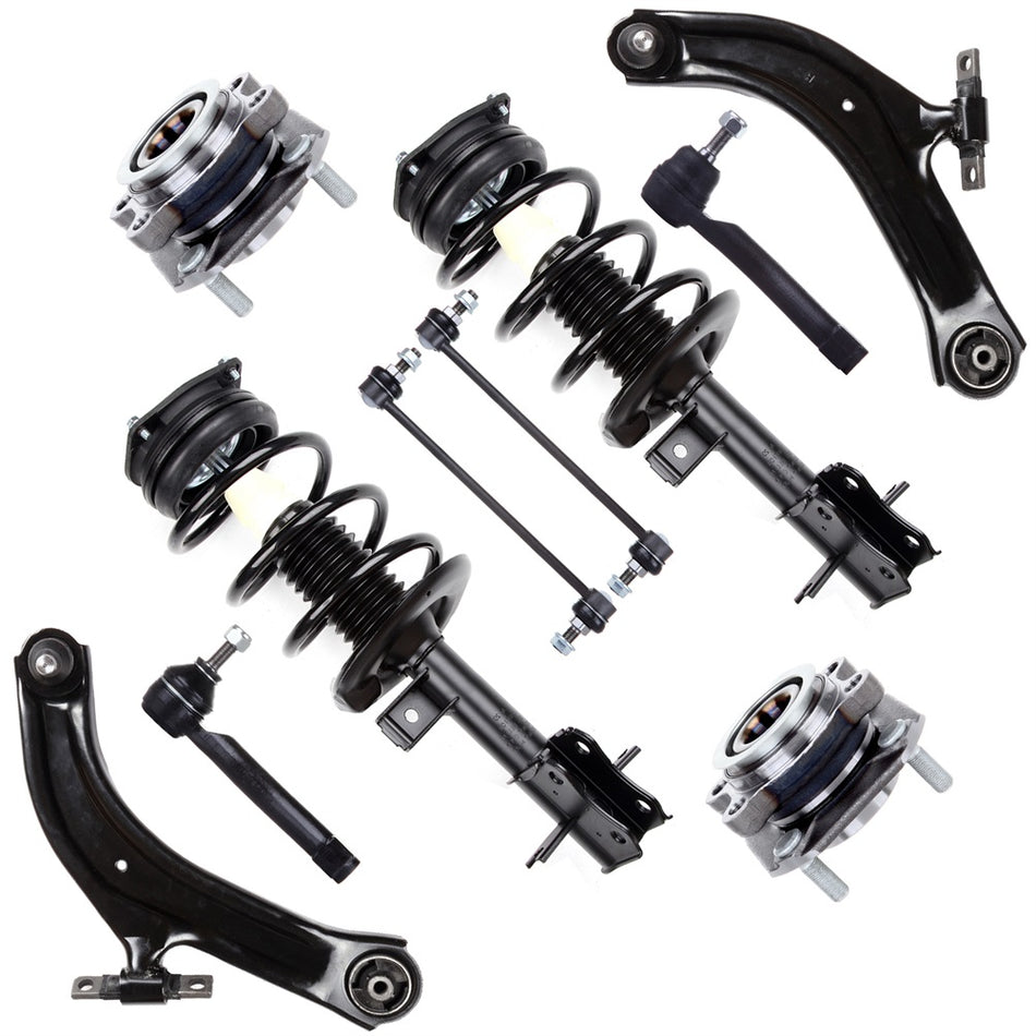07-12 for Nissan Sentra 2.0L Front Struts Spring Control Arm Wheel Hub Sway Bar