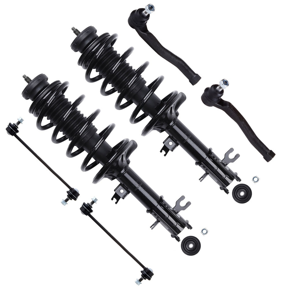 2004-2011 Chevy Aveo Aveo5 Front Struts Coil Springs Sway Bar Outer Tie Rod