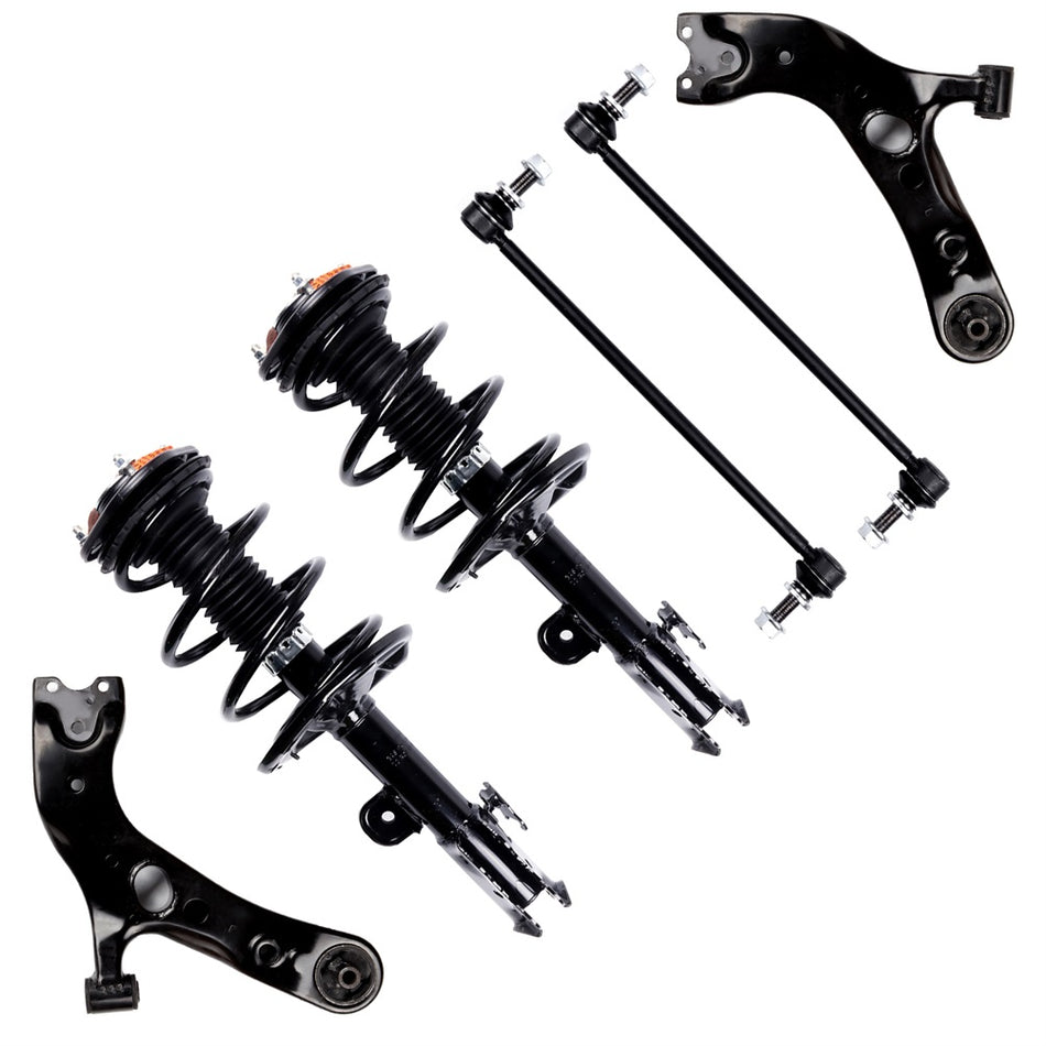Fits 2006-2012 Toyota RAV4 Front Struts & Control Arms & Sway Bar Links Kit