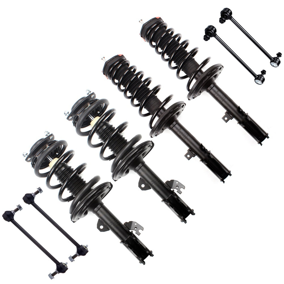 Front & Rear Struts With Coil Springs Sway Bars Kit For 2006-2012 Toyota Avalon