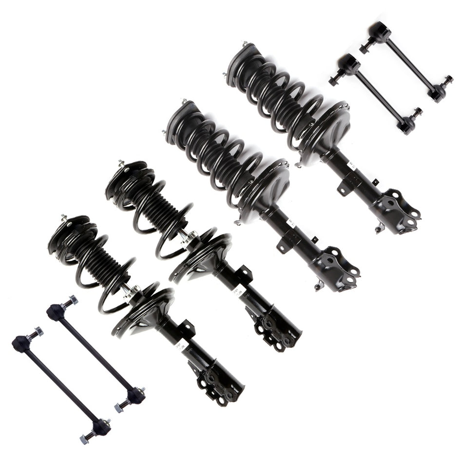AWD For Toyota Highlander Lexus RX330 RX350 RX400h Front Rear Struts Sway Bars