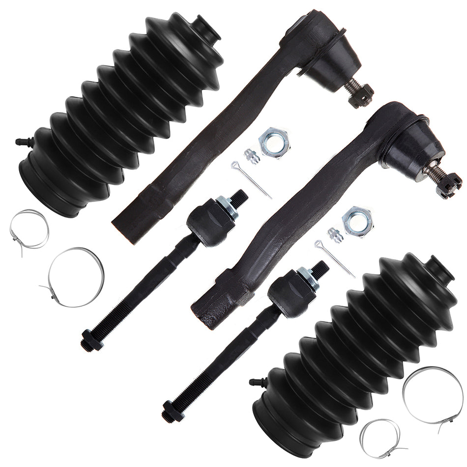 Front Suspension Kit Inner & Outer Tie Rod End For 1993-1997 Honda CIVIC DEL SOL