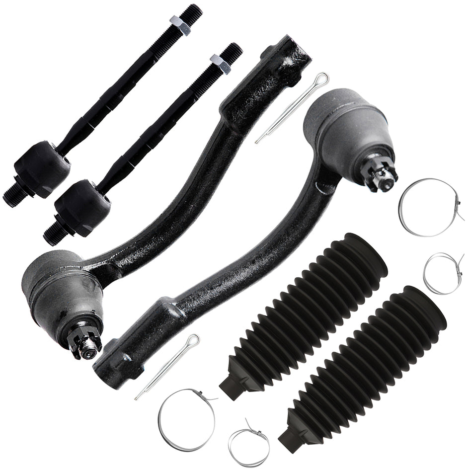 Fits 2006 07 08 09 10-2011 Hyundai Accent 4Pieces Front Steering Tie Rod End Kit