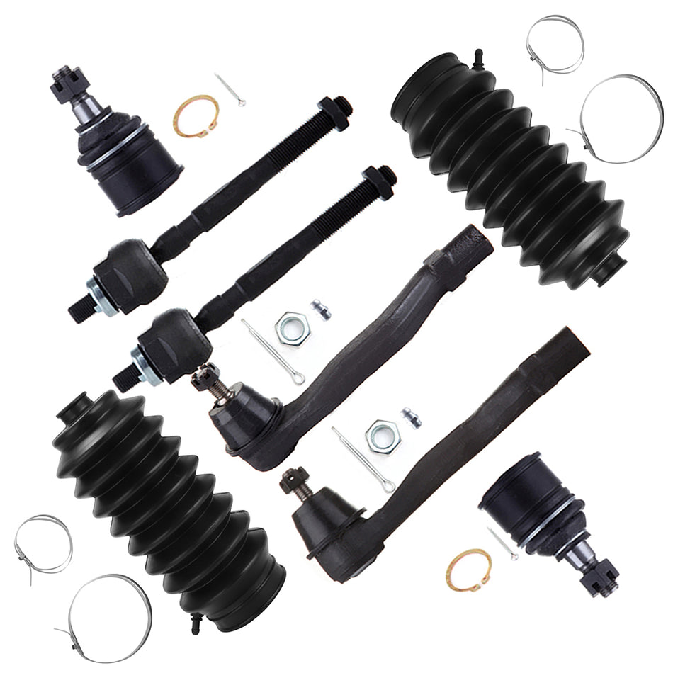 8Pcs Fit For 1994-1997 Acura Integra Front Inner Outer Tie Rods Ball Joint Kit