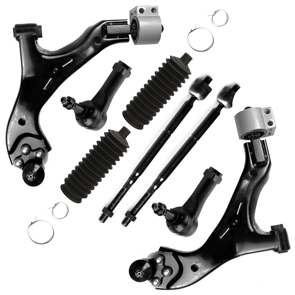 8x Fits 2005-2009 Chevrolet Equinox Front Lower Control Arms Inner Outer Tie Rod