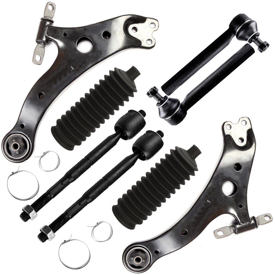 8x Front Lower Control Arm Tie Rod End Suspension Kit For 2007-2009 Lexus RX350