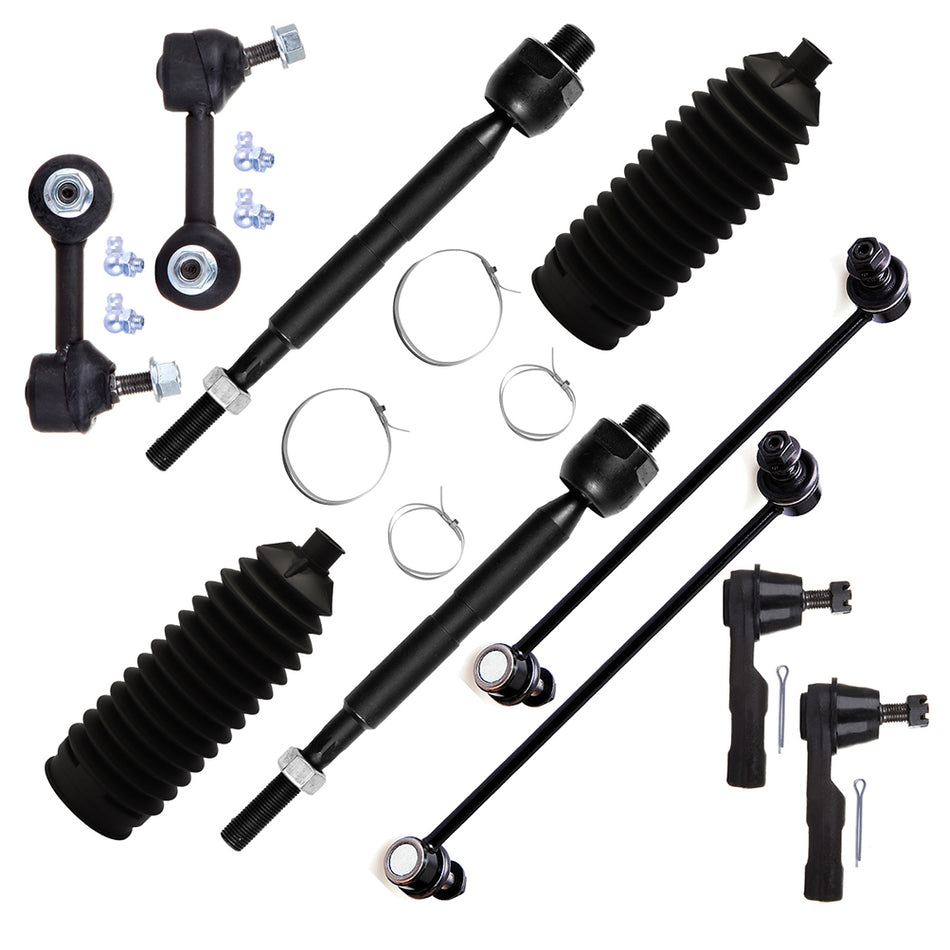Front Inner & Outer Tie Rod End Sway Bar Bellow Boot For 2007 - 2011 Honda CR-V
