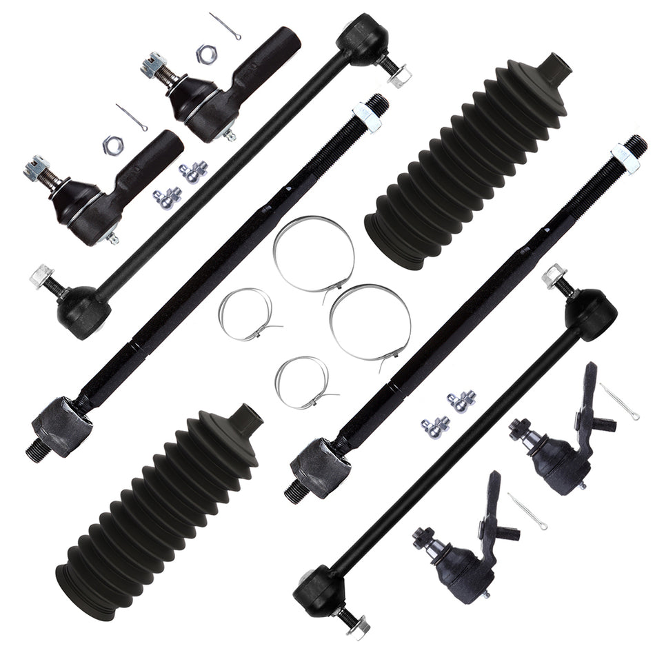 For 98-03 Toyota Sienna 10x Rack and Pinion Bellow Sway Bar Links Suspension Kit