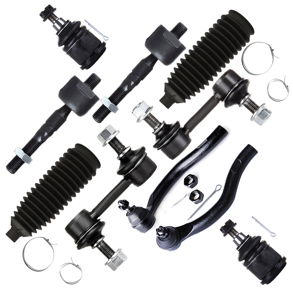 12x Front Steering Kit Tie Rod End For 2007-2013 Hyundai Elantra Kia Forte Koup