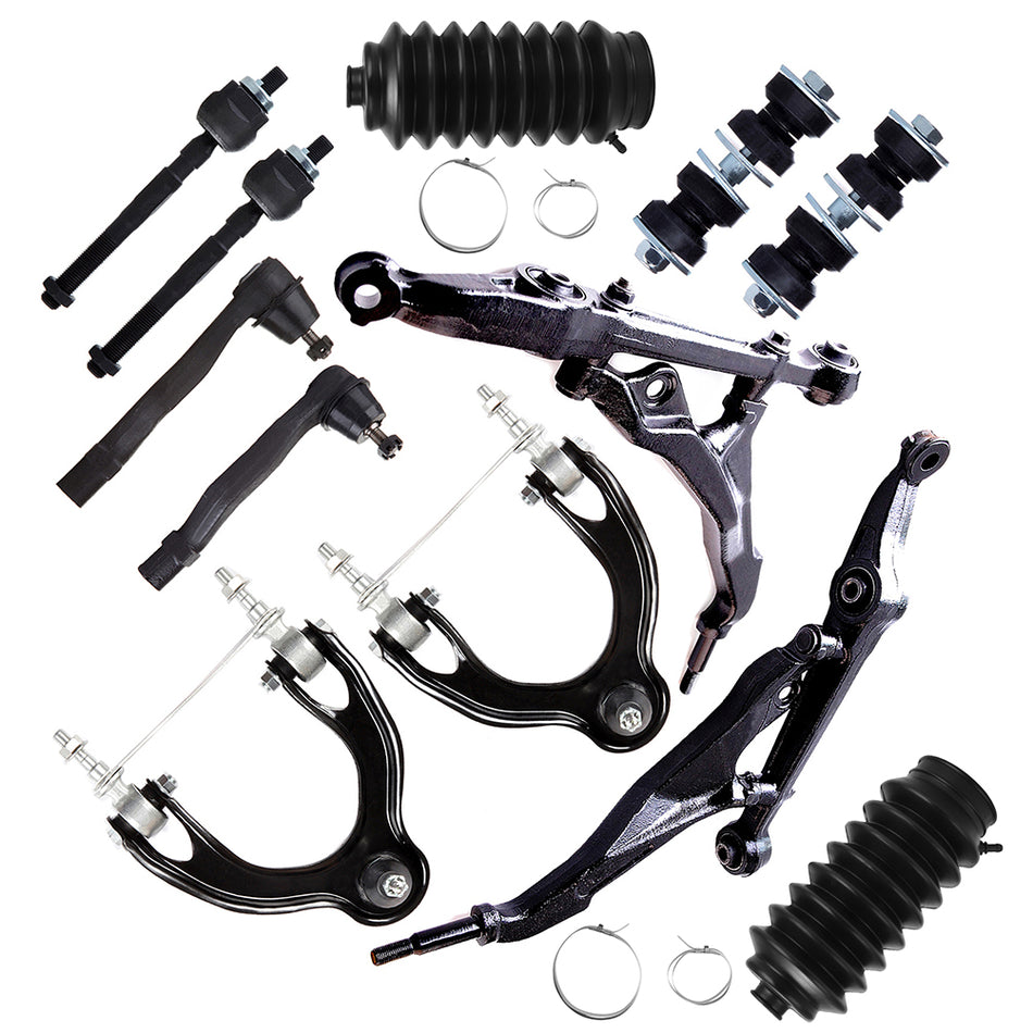 For 1993-1997 Honda Civic del Sol 12Pcs Front Control Arms Sway Bar End Link Kit