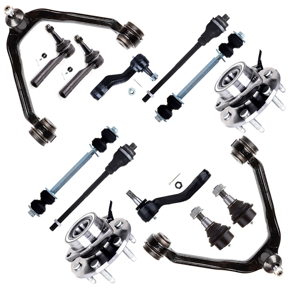 For 02-06 Chevrolet Avalanche 1500 Front Control Arm Ball Joint Tie Rod Sway Bar