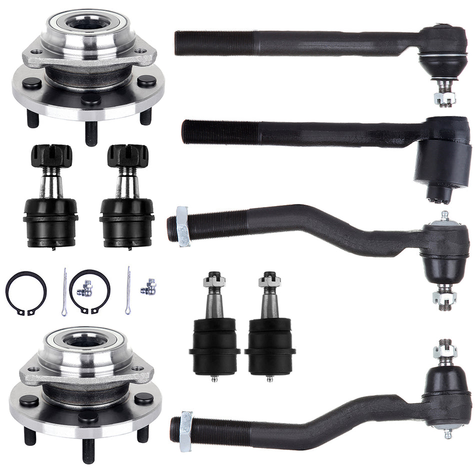 For 1999-2004 Jeep Grand Cherokee Front Ball Joints Tie Rod Wheel Bearning Hub