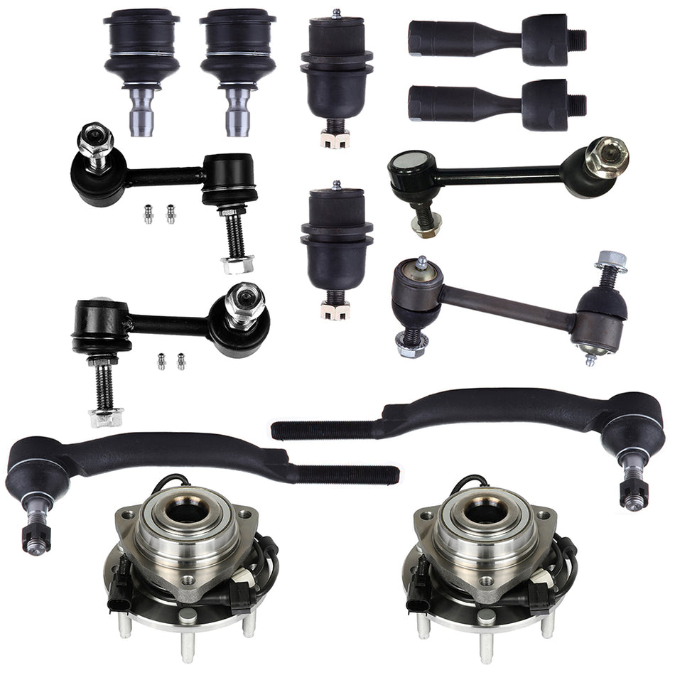 Front Tie Rod Sway Bar Wheel Bearning Hub For GMC Envoy Chevrolet Trailblazer