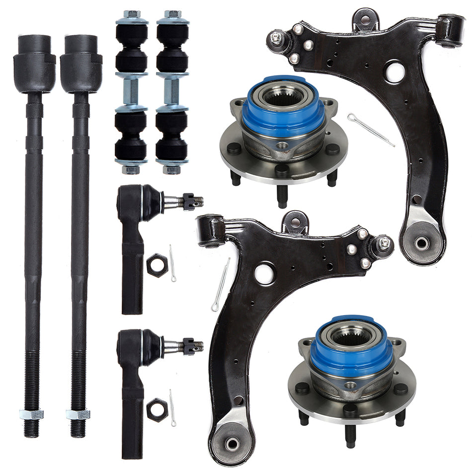 For 00-2007 Impala Front Lower Control Arm Ball Joint Tie Rod Wheel Bearing Hub