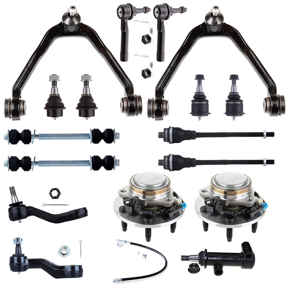 17x Control Arm Ball Joint Wheel Bearning Hub For 2000-06 GMC Yukon XL 1500 2WD