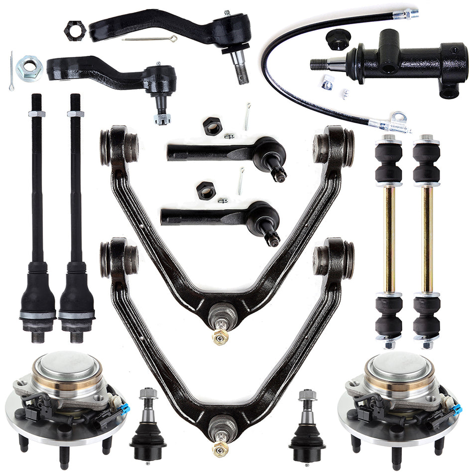 For 00-06 Chevrolet Tahoe 15Pcs Front Upper Wheel Bearning Hub Sway Bar Tie Rod