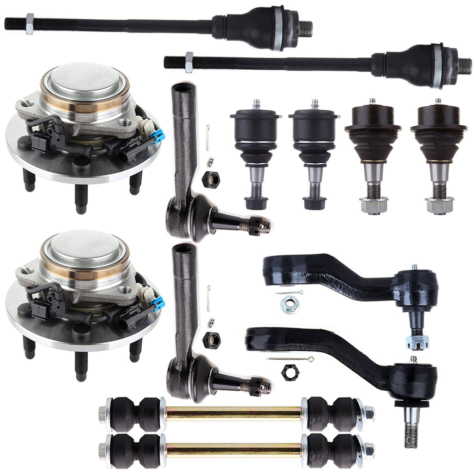 For 04-06 Chevrolet Silverado 1500 Front Wheel Bearning Hub Sway Bar Ball Joint