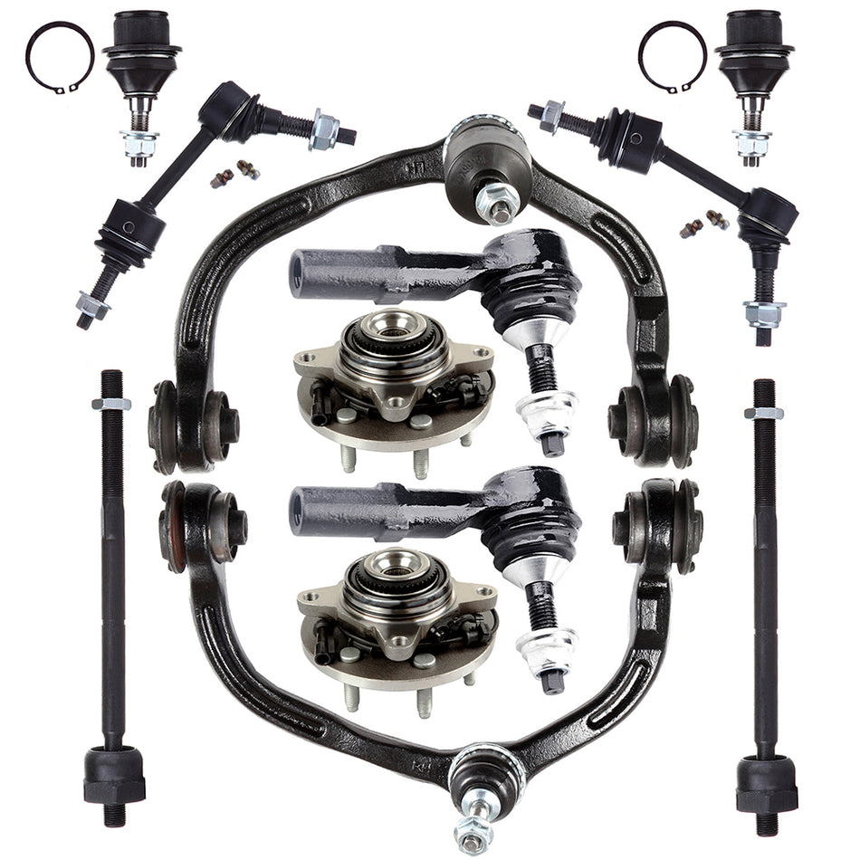 Front Upper Control Arm Tie Rod End Wheel Bearning Hub For 03-06 Ford Expedition