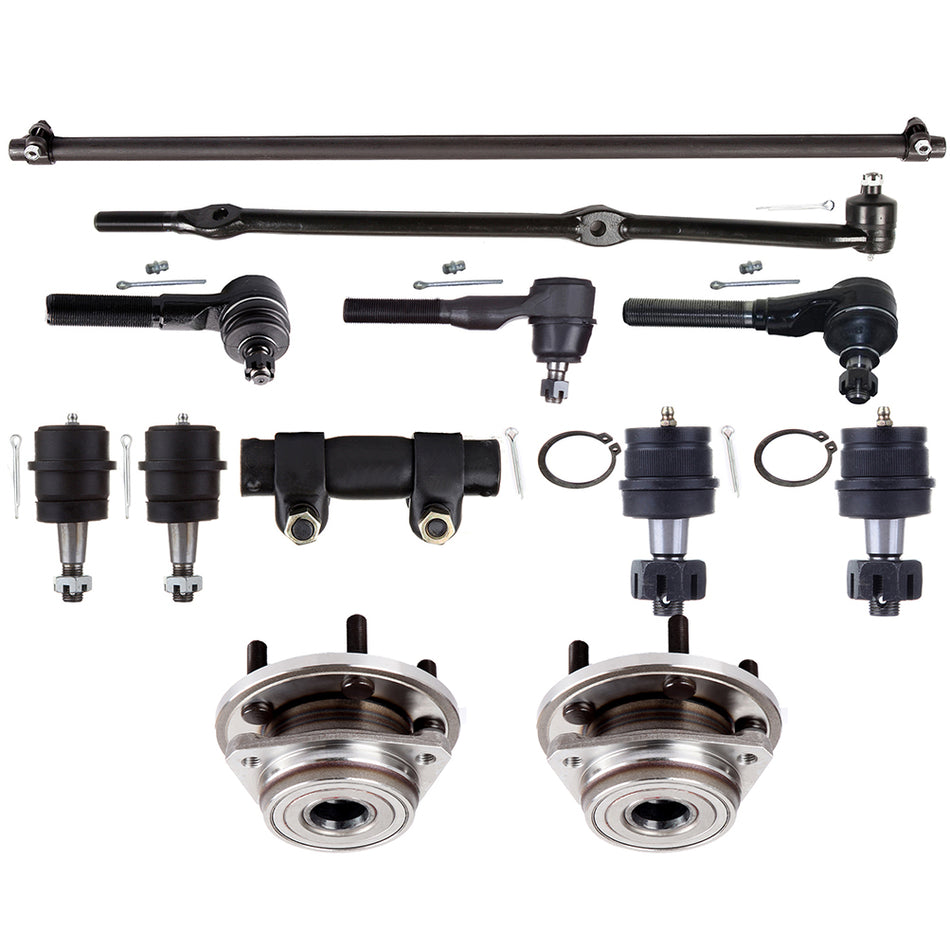 For 2000-2006 Jeep Wrangler Front Ball Joint Tie Rod End Link Wheel Bearning Hub