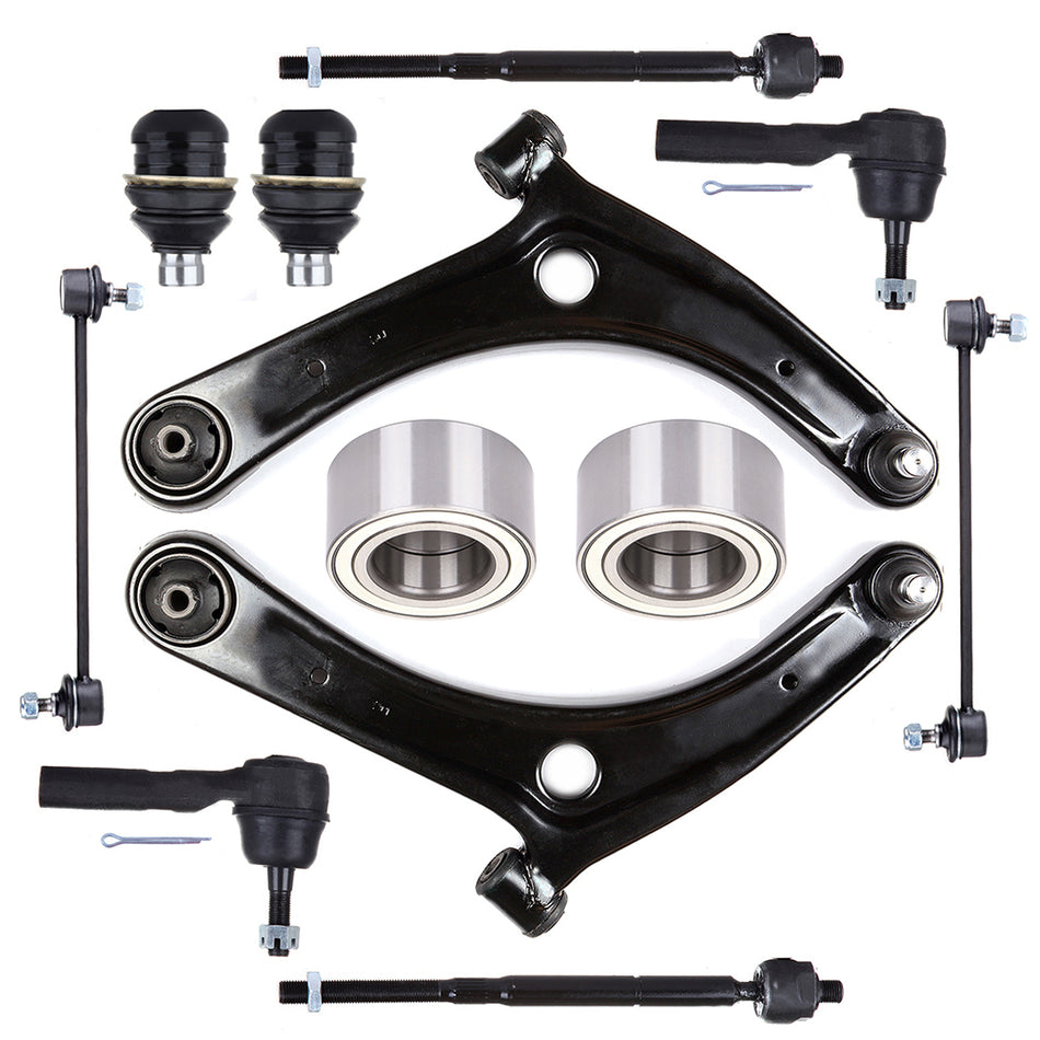 Front Lower Control Arms Wheel Hub Bearings For 2007-2014 Jeep Compass Patriot
