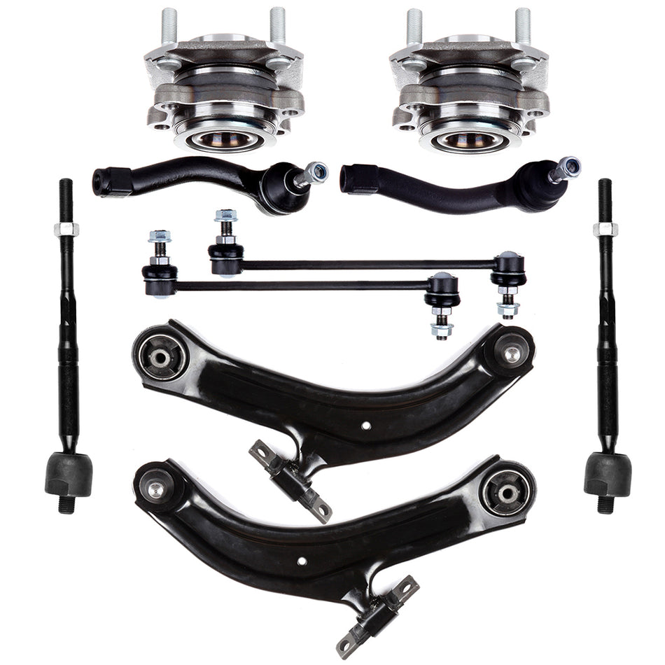 For 07-2012 Nissan Sentra Front Control Arm Tie Rod Sway Bar Wheel Bearning Hub